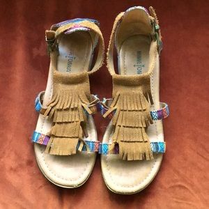 Minnetonka Multicolored Moccasin Style Sandals Size 8